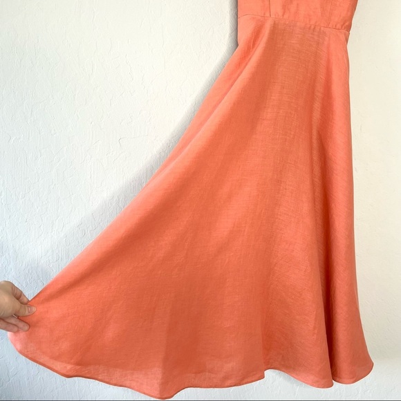 Roller Rabbit 100% Linen Ruffle Strap Midi Dress - Picture 3 of 10